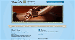 Desktop Screenshot of marlosmassage.com