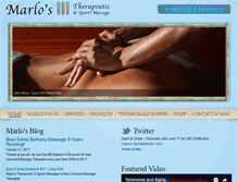 Tablet Screenshot of marlosmassage.com